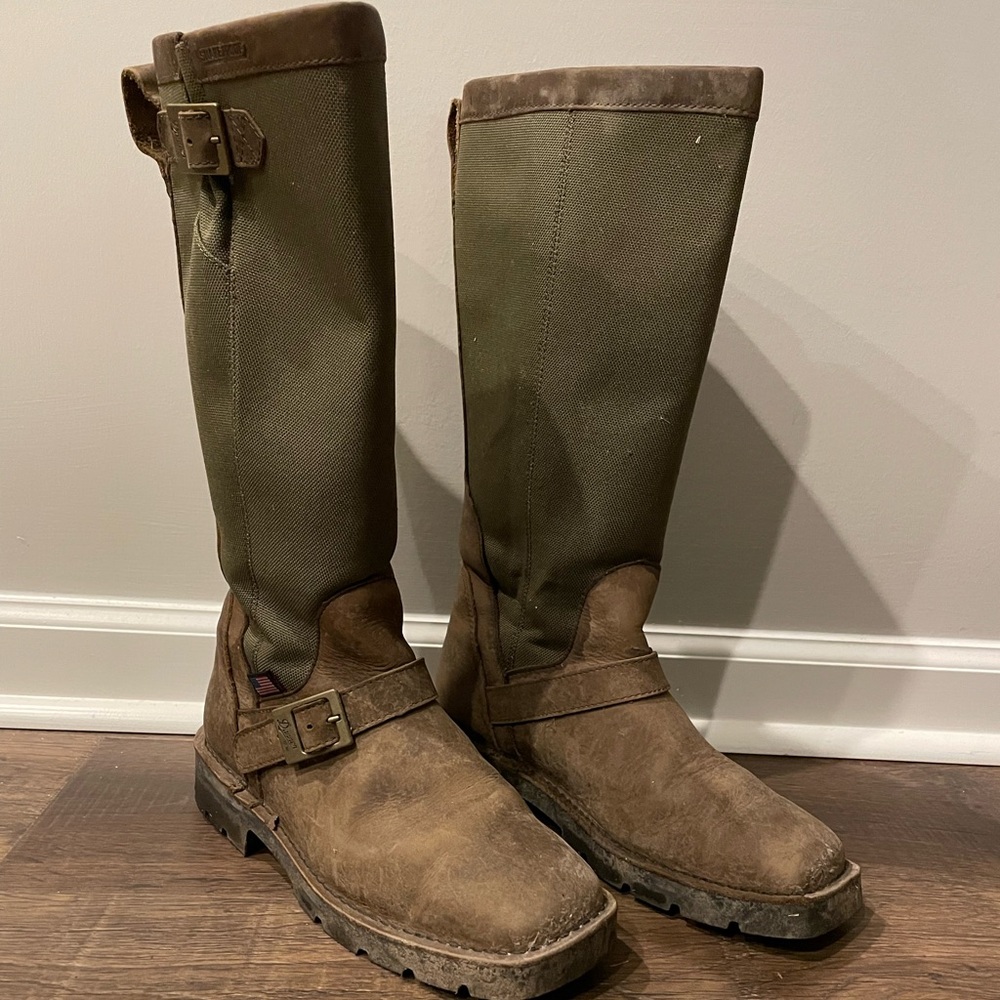 Danner Brown and Olive Men's snake Boots